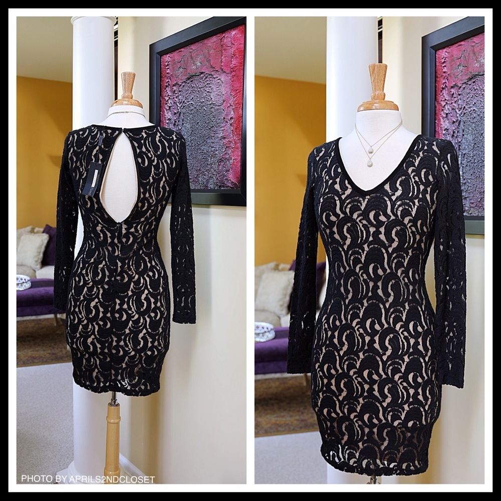 TRACY REESE CROCHET LACE COCKTAIL DRESS - Picture 3 of 6